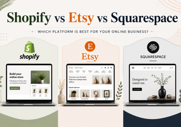 Shopify vs Etsy vs Squarespace
